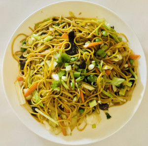 Nepali Style Sukuti Chowmin (Noodles)