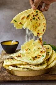 Cheese Stuffed Garlic Naan