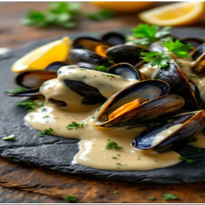 Mussles In Garlic Sauce