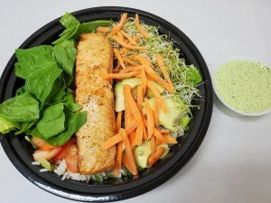 Healthy Salmon Rice Bowl