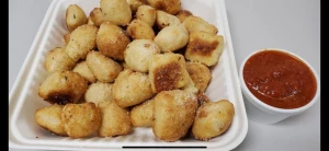 Parmesan garlic bread Knots With Marinara Sauce