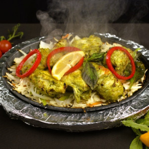 Basil Chicken Tikka Kabab