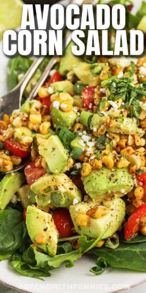 Avocado & Roasted Corn Salad With cucumber