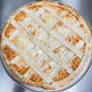 Stuffed Spaghetti Pizza